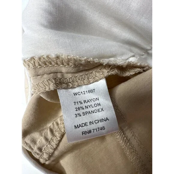 NWT Sport Haley Womens Beige Golf Shorts W/Stretchy Rayon Blend Size 18 - Picture 4 of 9